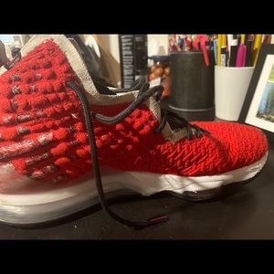 Size 11 LeBron 17 university red